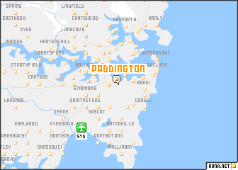 Paddington (Australia) map - nona.net