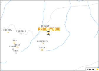 map of Padeh-ye Bīd