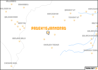 map of Padeh-ye Jān Morād
