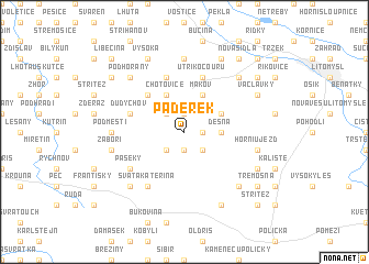 map of Paděrek
