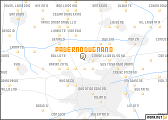 map of Paderno Dugnano