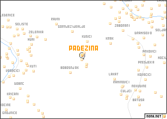 map of Padežina