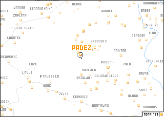 map of Padež