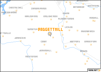 map of Padgett Mill