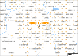 map of Pādhitāpāra