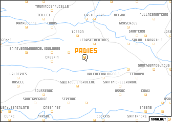 map of Padiès