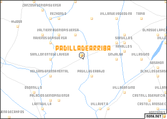 map of Padilla de Arriba