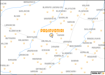 map of Padirvoniai