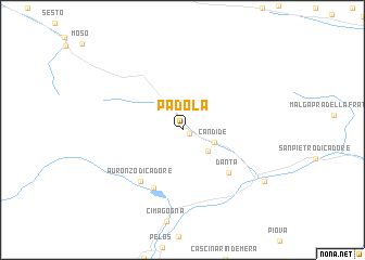 map of Padola