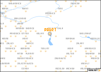 map of Padrť