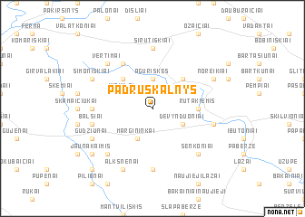 map of Padruskalnys
