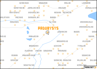 map of Padubysys