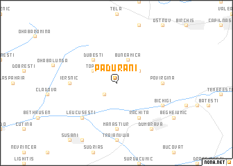 map of Pădurani