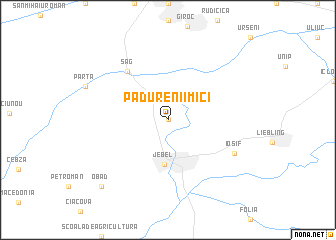 map of Pădurenii Mici