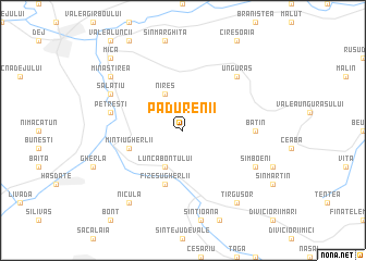 map of Pădurenii