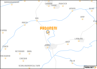 map of Pădureni