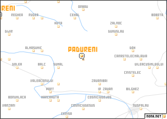 map of Pădureni