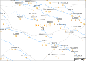 map of Pădureni