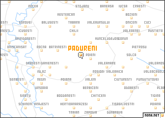 map of Pădureni