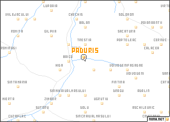 map of Păduriş