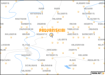 map of Padvariškiai