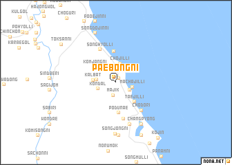 map of Paebong-ni