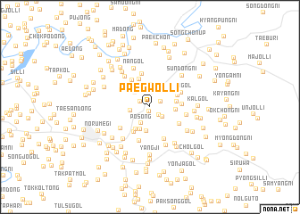 map of Paegwŏl-li