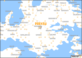 map of Paeksu