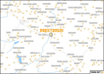 map of Paektŏng-ni