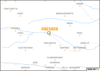 map of Paesana