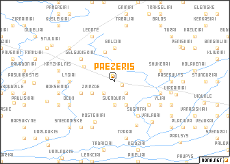 map of Paežeris