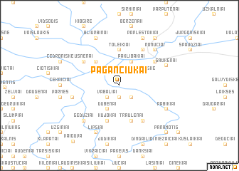 map of Pagančiukai