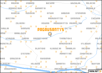 map of Pagausantys