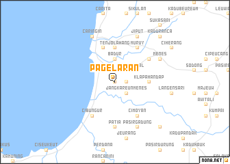 map of Pagelaran