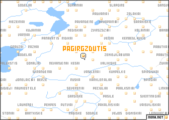 map of Pagirgždūtis