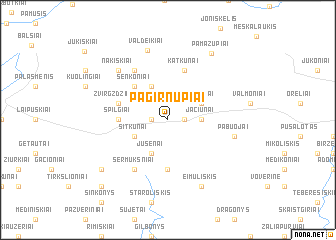 map of Pagirnupiai