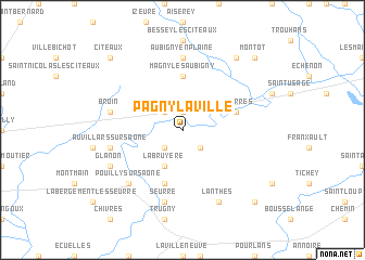 map of Pagny-la-Ville