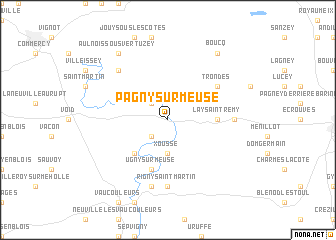 map of Pagny-sur-Meuse