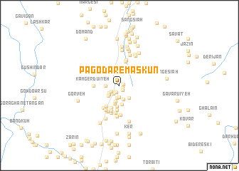 map of Pāgodār-e Maskūn