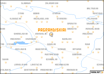map of Pagramdiškiai