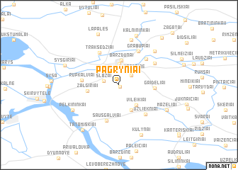 map of Pagryniai