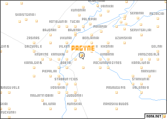 map of Pagynė