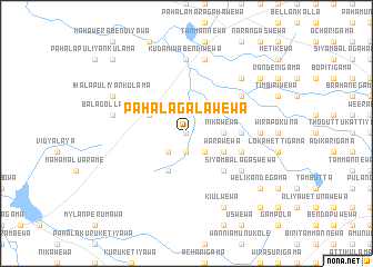 map of Pahala Galawewa