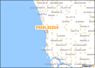 map of Pahalagoda