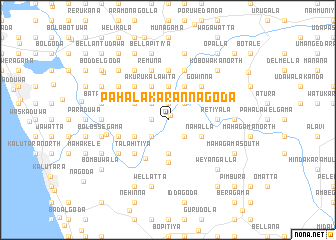 map of Pahala Karannagoda