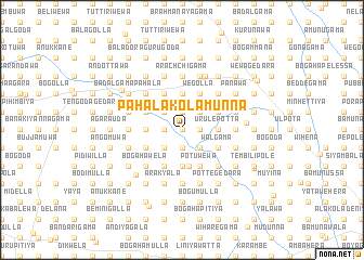 map of Pahala Kolamunna