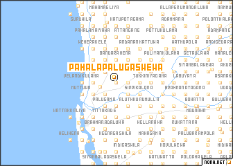 map of Pahalapalugaswewa