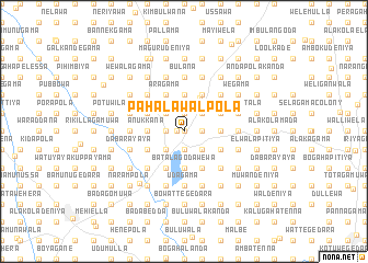 map of Pahala Walpola