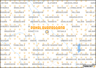 map of Pahala Waraddana