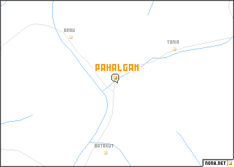 map of Pahalgām